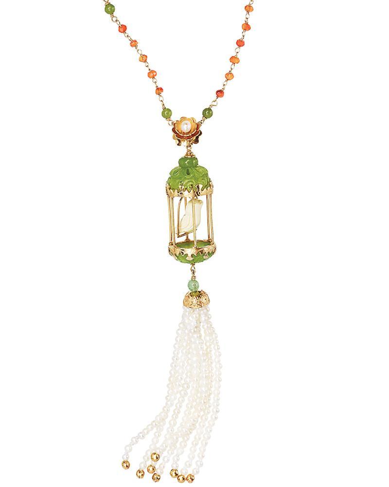 Aviary Tassel Necklace-Jewelry-Of Rare Origin-Sorrel Sky Gallery