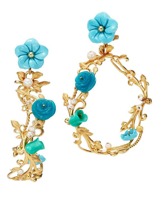 Flower Whirl Earrings-Jewelry-Of Rare Origin-Sorrel Sky Gallery