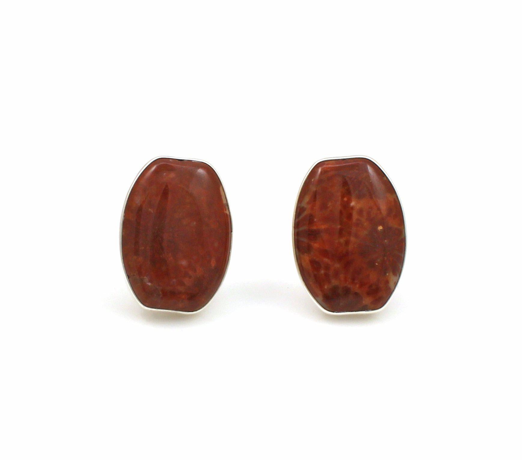 Indonesian Coral Clip On Earrings-Jewelry-Pam Springall-Sorrel Sky Gallery