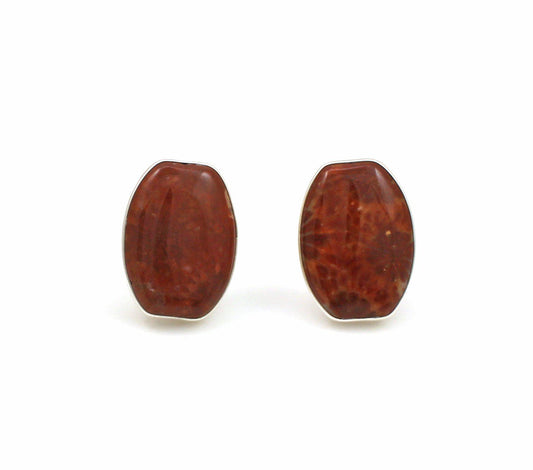 Indonesian Coral Clip On Earrings-Jewelry-Pam Springall-Sorrel Sky Gallery