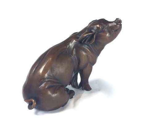 Patsy Davis-Sorrel Sky Gallery-Sculpture-Gilty Pig