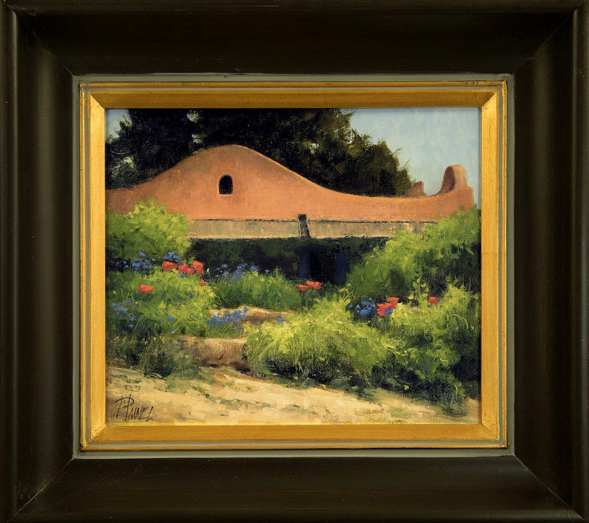 Poppies, Cornflowers and Adobe-Painting-Peggy Immel-Sorrel Sky Gallery