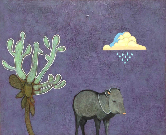 acrylic painting of Javelina by Phyllis Stapler