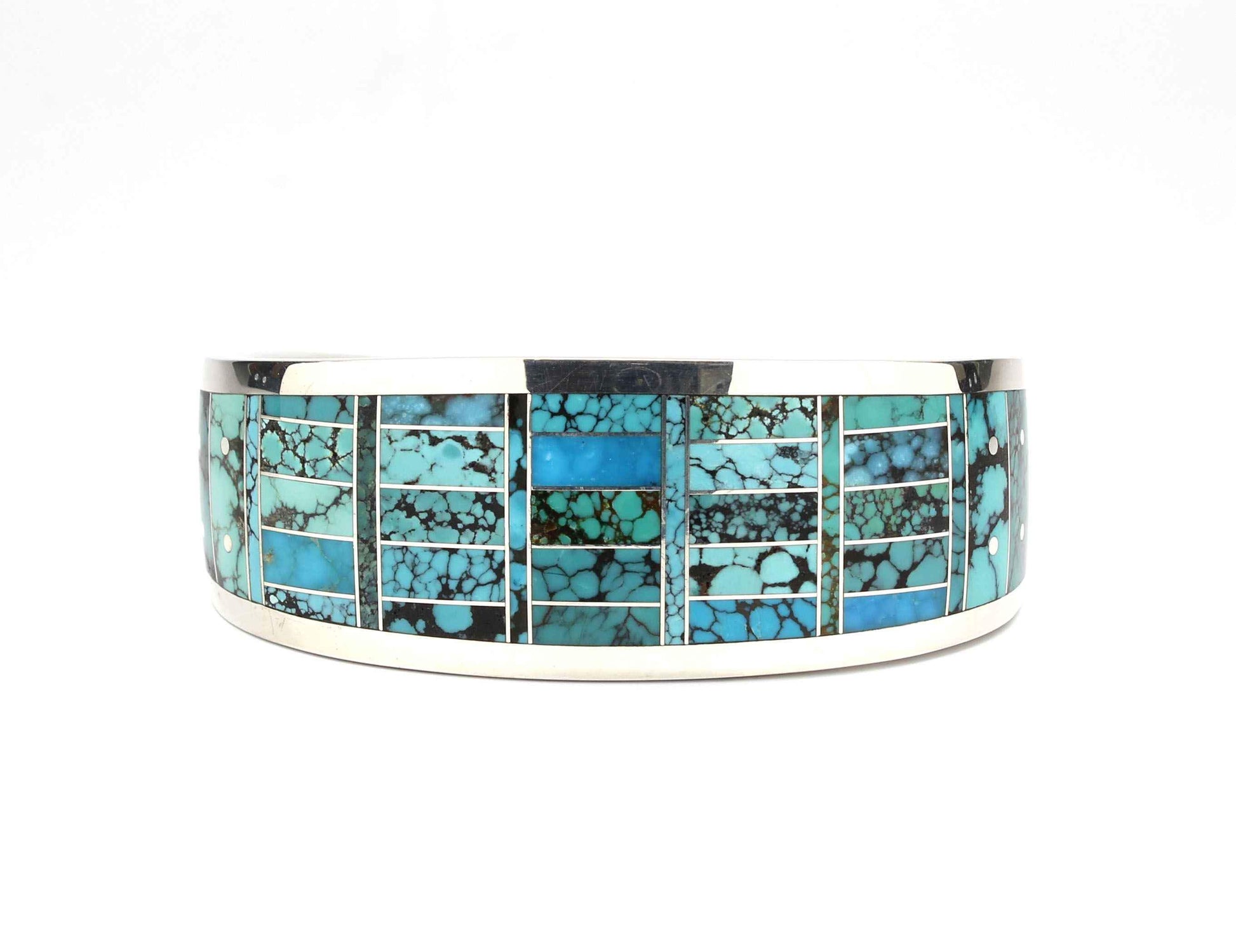 Ray Tracey-Inlaid Wide Cuff Bracelet-Sorrel Sky Gallery-Jewelry