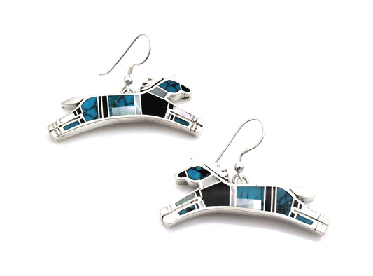 Inlay Horse Earrings-Jewelry-Ray Tracey-Sorrel Sky Gallery