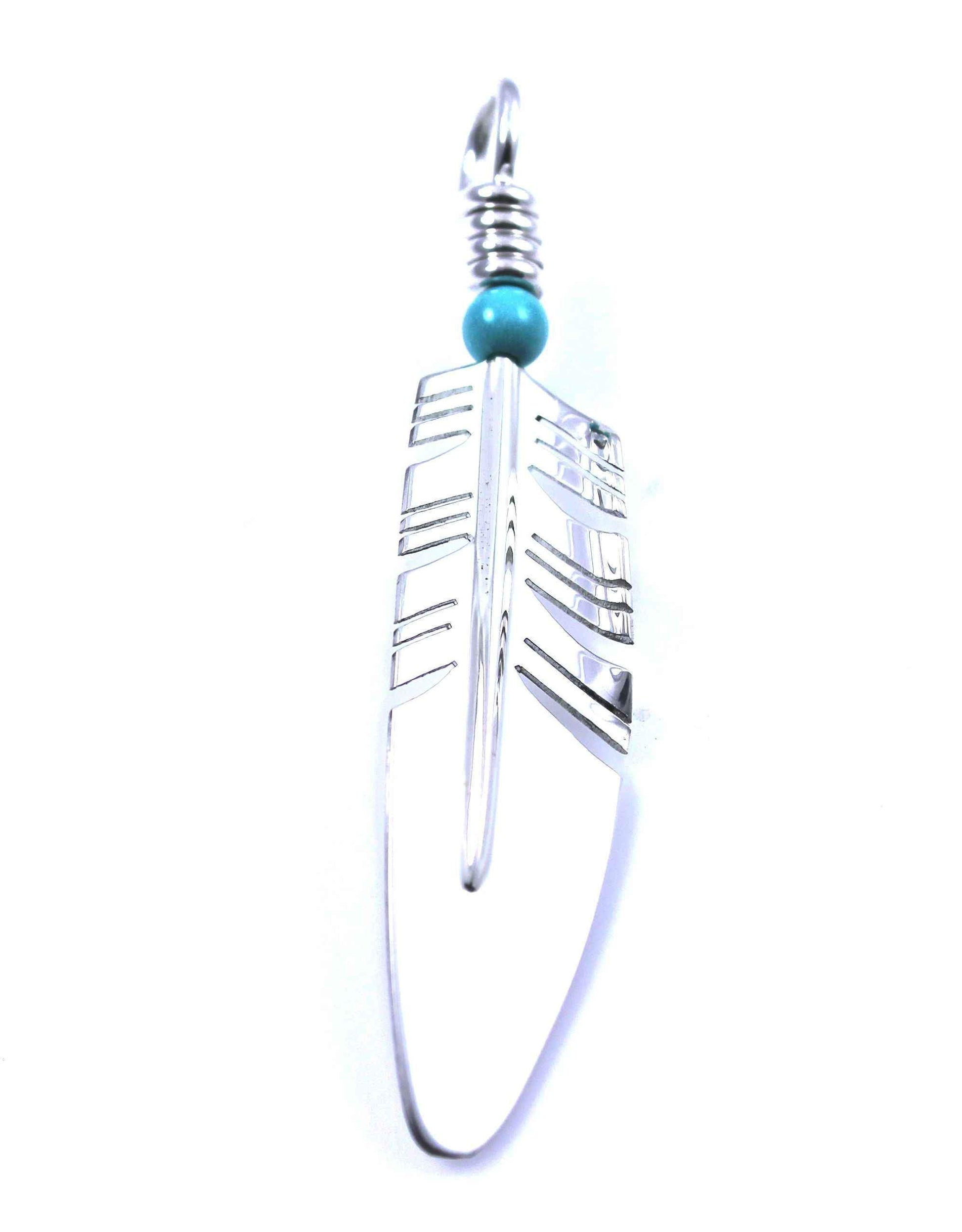 Ray Tracey-Medium Feather Pendant-Sorrel Sky Gallery-Jewelry