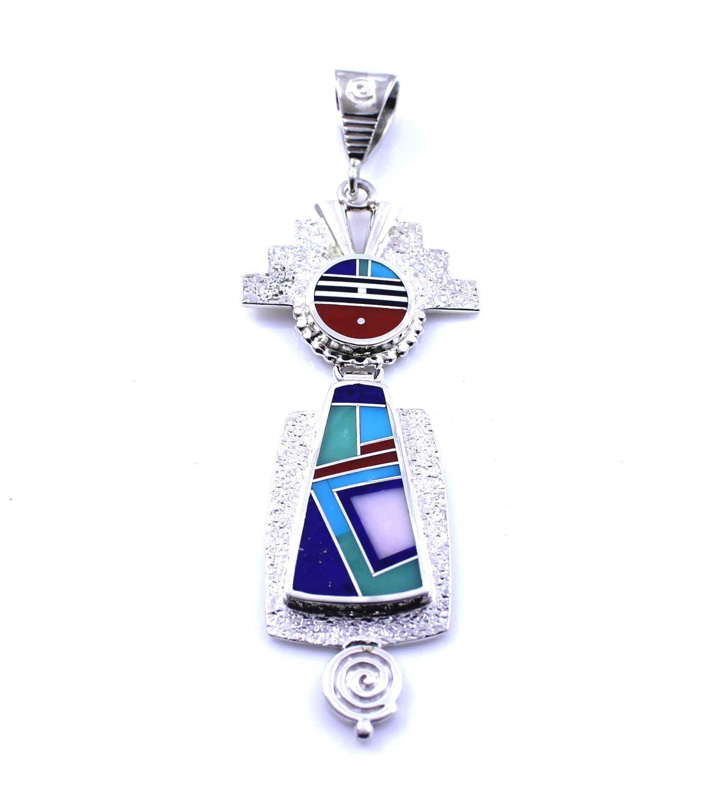Ray Tracey-Small Inlay Yei Pendant-Sorrel Sky Gallery-Jewelry