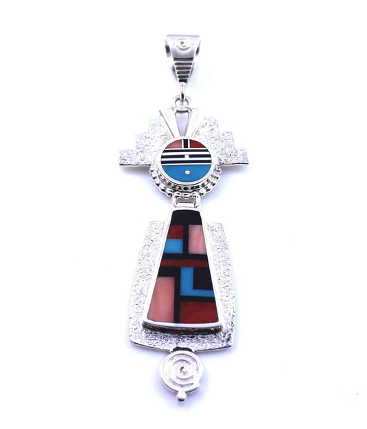 Ray Tracey-Small Inlay Yei Pendant-Sorrel Sky Gallery-Jewelry