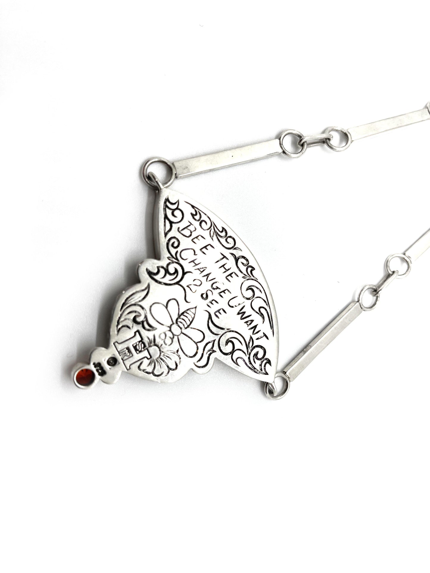 Necklace with Blue Gem and Garnet-Jewelry-Shane Hendren-Sorrel Sky Gallery