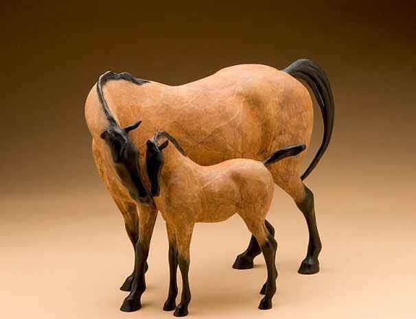Star Liana York-Horse Whispers-Sorrel Sky Gallery-Sculpture