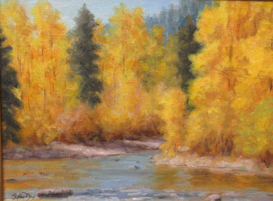 Stephen Day-Riverside Cottonwoods-Sorrel Sky Gallery-Painting
