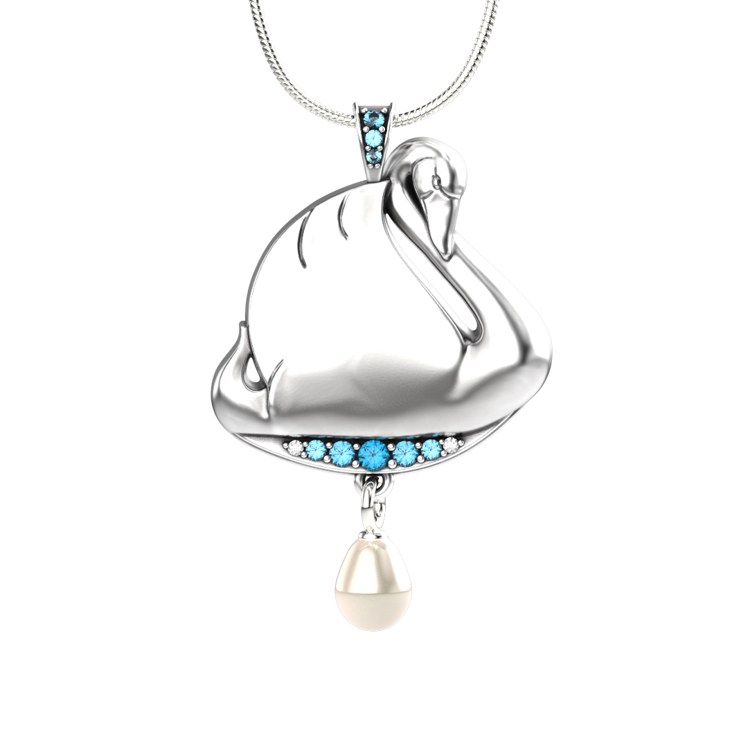 Simply Swan Pendant-Jewelry-Tim Cherry-Sorrel Sky Gallery