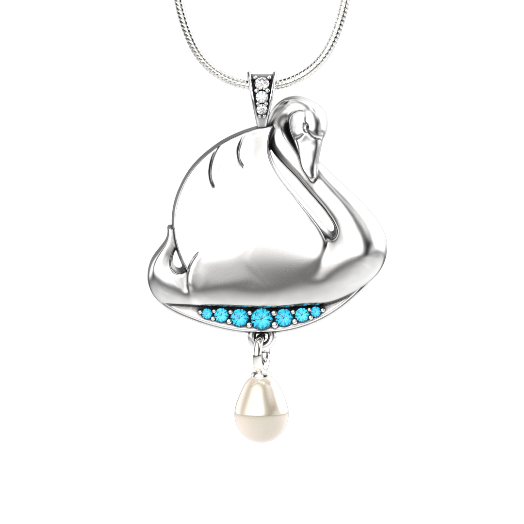 Simply Swan Pendant-Jewelry-Tim Cherry-Sorrel Sky Gallery