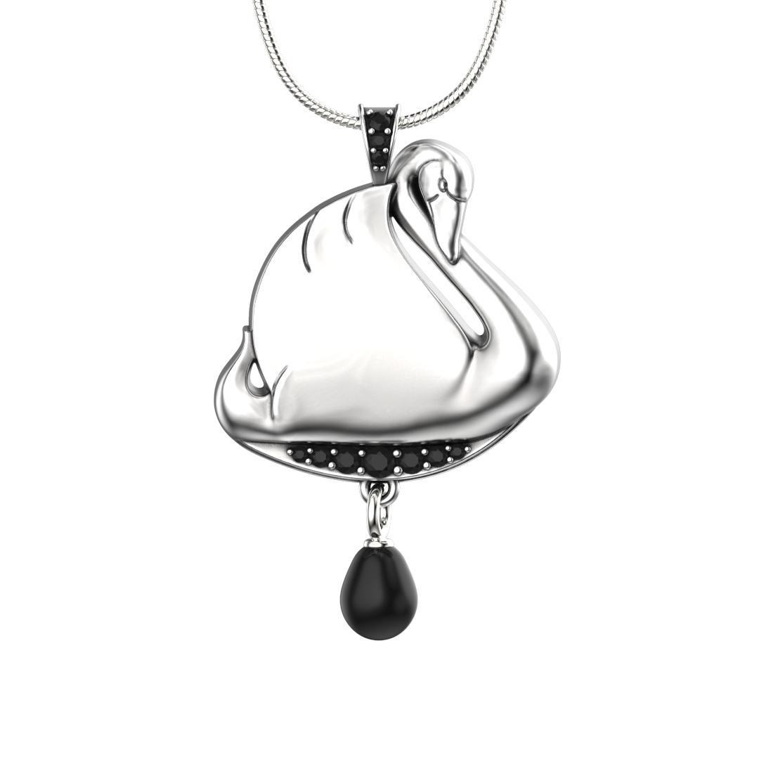 Simply Swan Pendant-Jewelry-Tim Cherry-Sorrel Sky Gallery