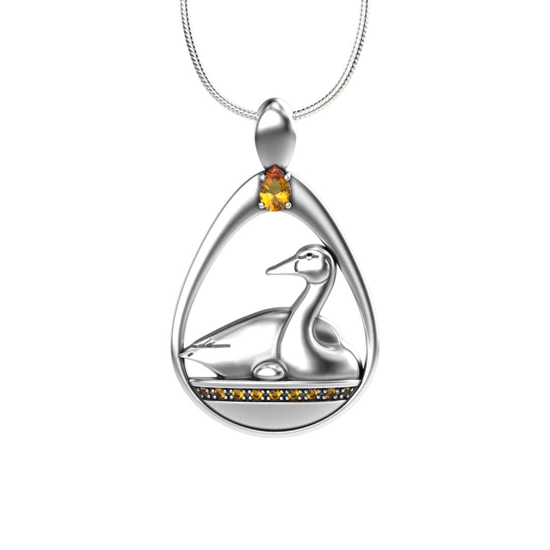Swan Egg Pendant-Jewelry-Tim Cherry-Sorrel Sky Gallery