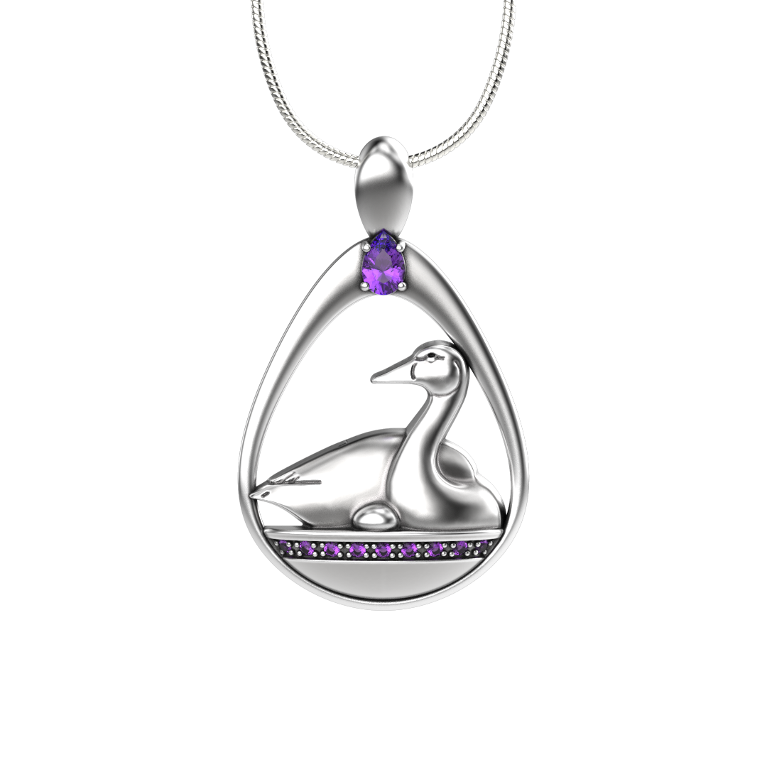 Swan Egg Pendant-Jewelry-Tim Cherry-Sorrel Sky Gallery