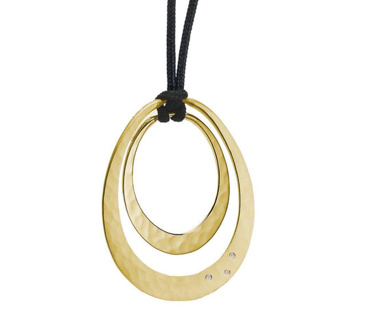 14K Gold Oval Solar Eclipse Twilight Pendant-Jewelry-Toby Pomeroy-Sorrel Sky Gallery