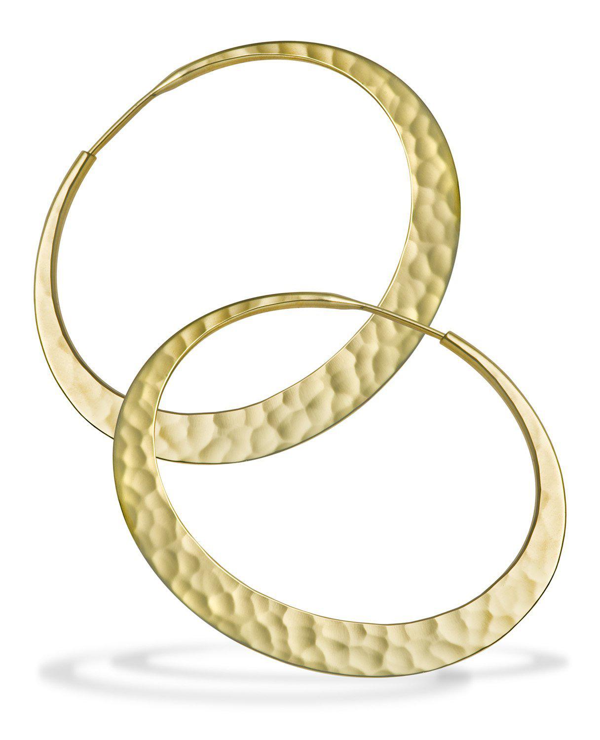 18K Gold Eclipse Hoop Earrings