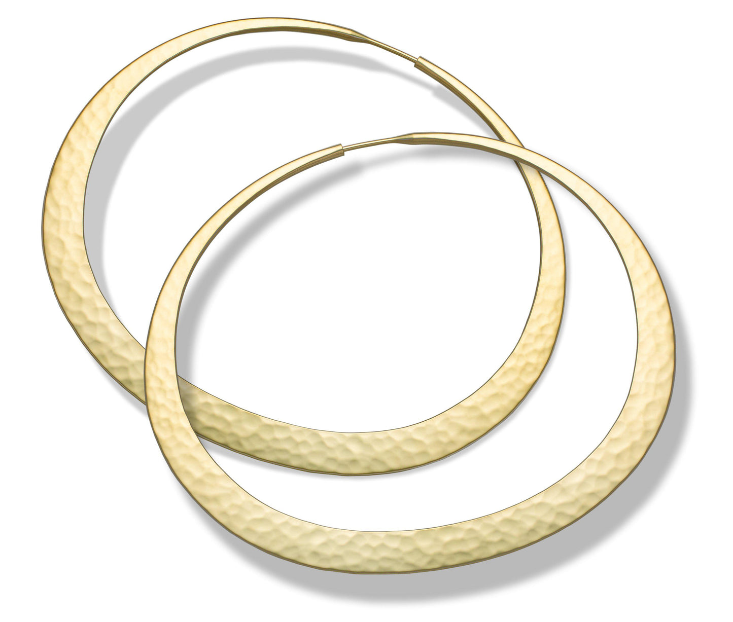 18K Gold Eclipse Hoop Earrings