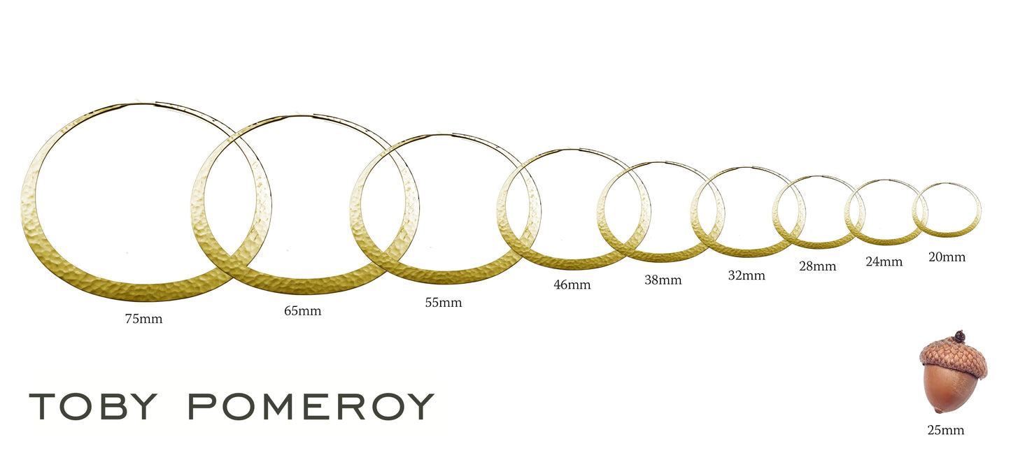 18K Gold Eclipse Hoop Earrings