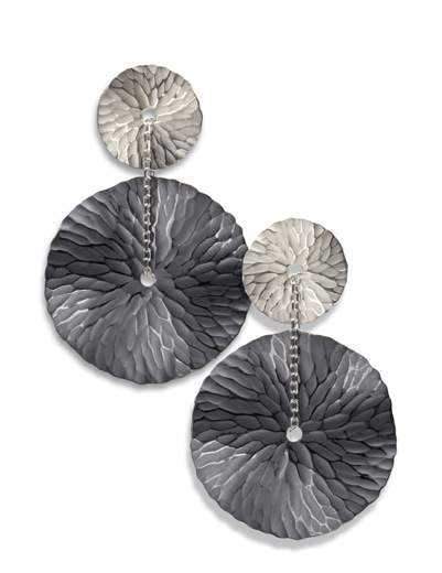 Toby Pomeroy-Oasis Two Tone Medallion Earrings-Sorrel Sky Gallery-Jewelry