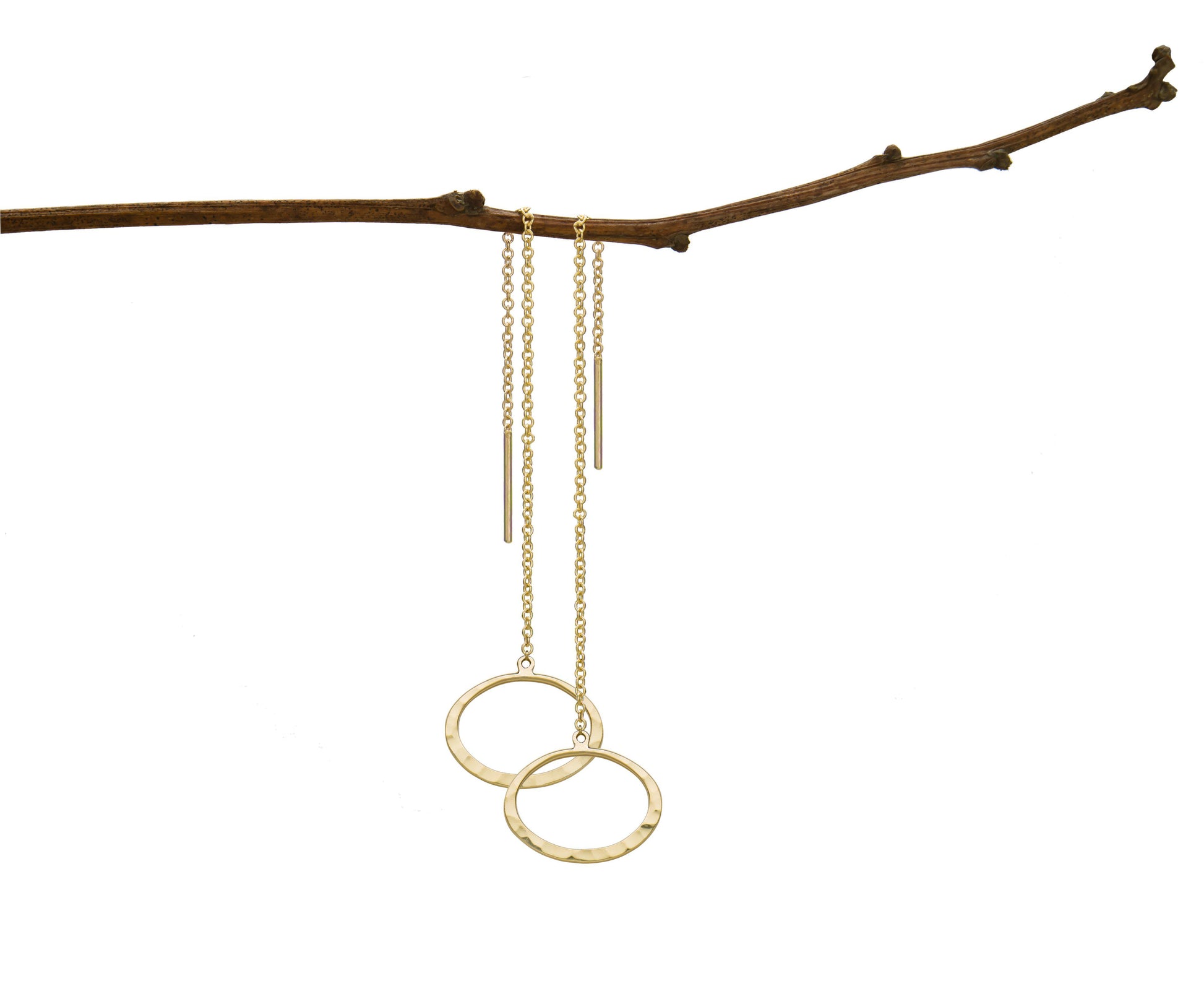 Petite Eclipse Threader Earrings-Jewelry-Toby Pomeroy-Sorrel Sky Gallery