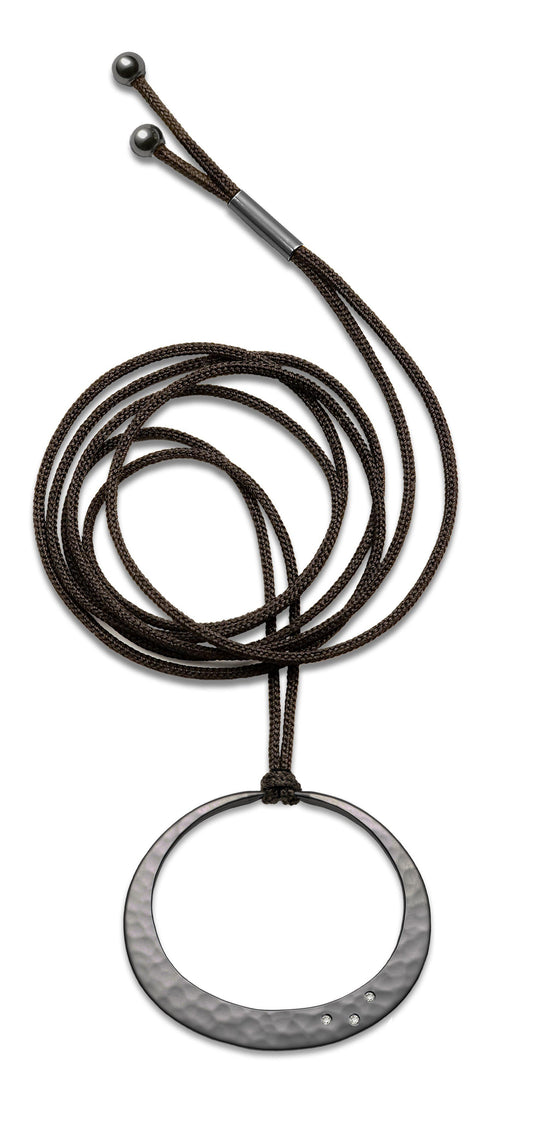 Sterling Silver Twilight Hoop Pendant-Jewelry-Toby Pomeroy-Sorrel Sky Gallery