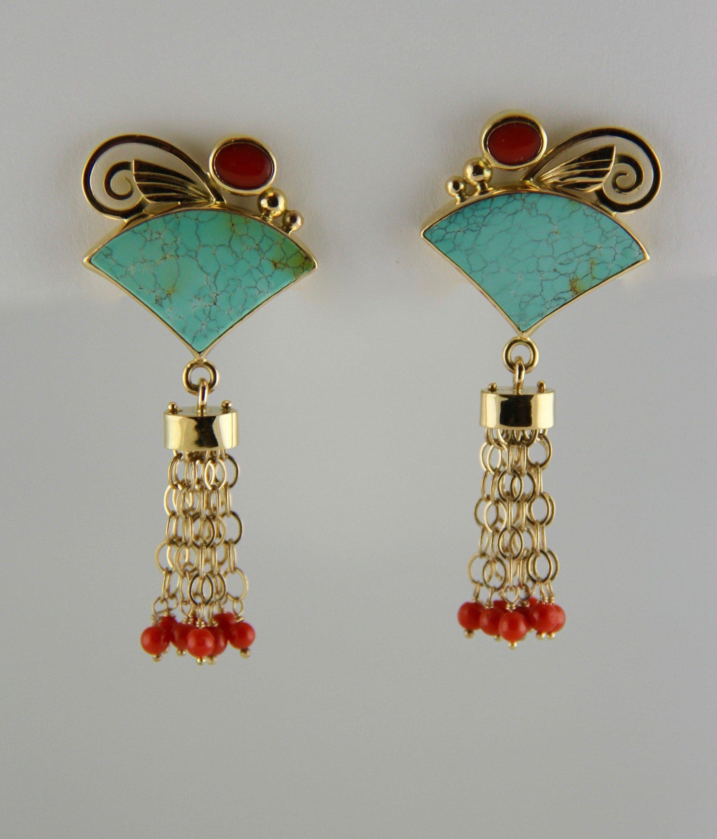 Victoria Adams Sorrel Sky Gallery. Turquoise Earrings. Victoria Adams Jewelry. Native American Jewelry. Authentic Indian Jewelry.