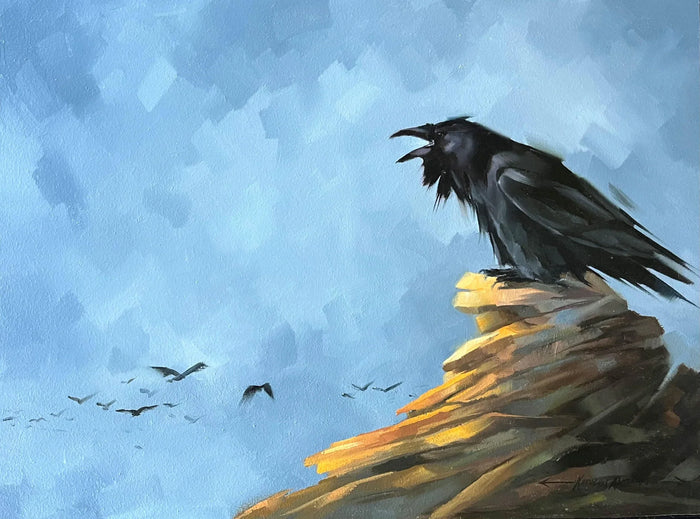 Raven. Kathryn Ashcroft. Sorrel Sky Gallery artist. Online Art Gallery.