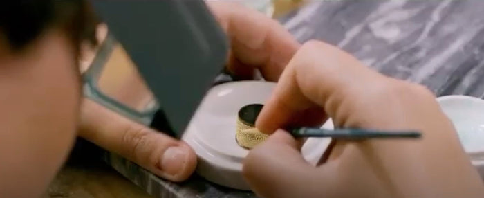 Loren Nicole in her studio. Featured Sorrel Sky Gallery jewelry artist. Online Art Gallery.