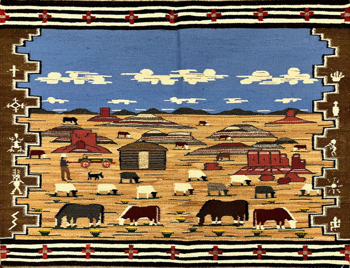 Navajo Pictorial Weaving. Sorrel Sky Gallery. Santa Fe Art Gallery. Online Art Gallery.