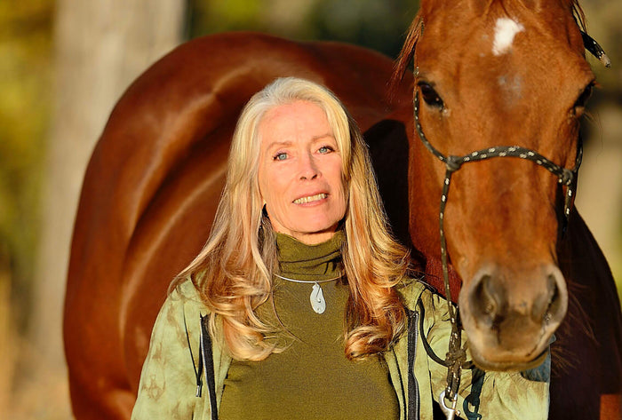 Sculptor Star Liana York with a trusted friend