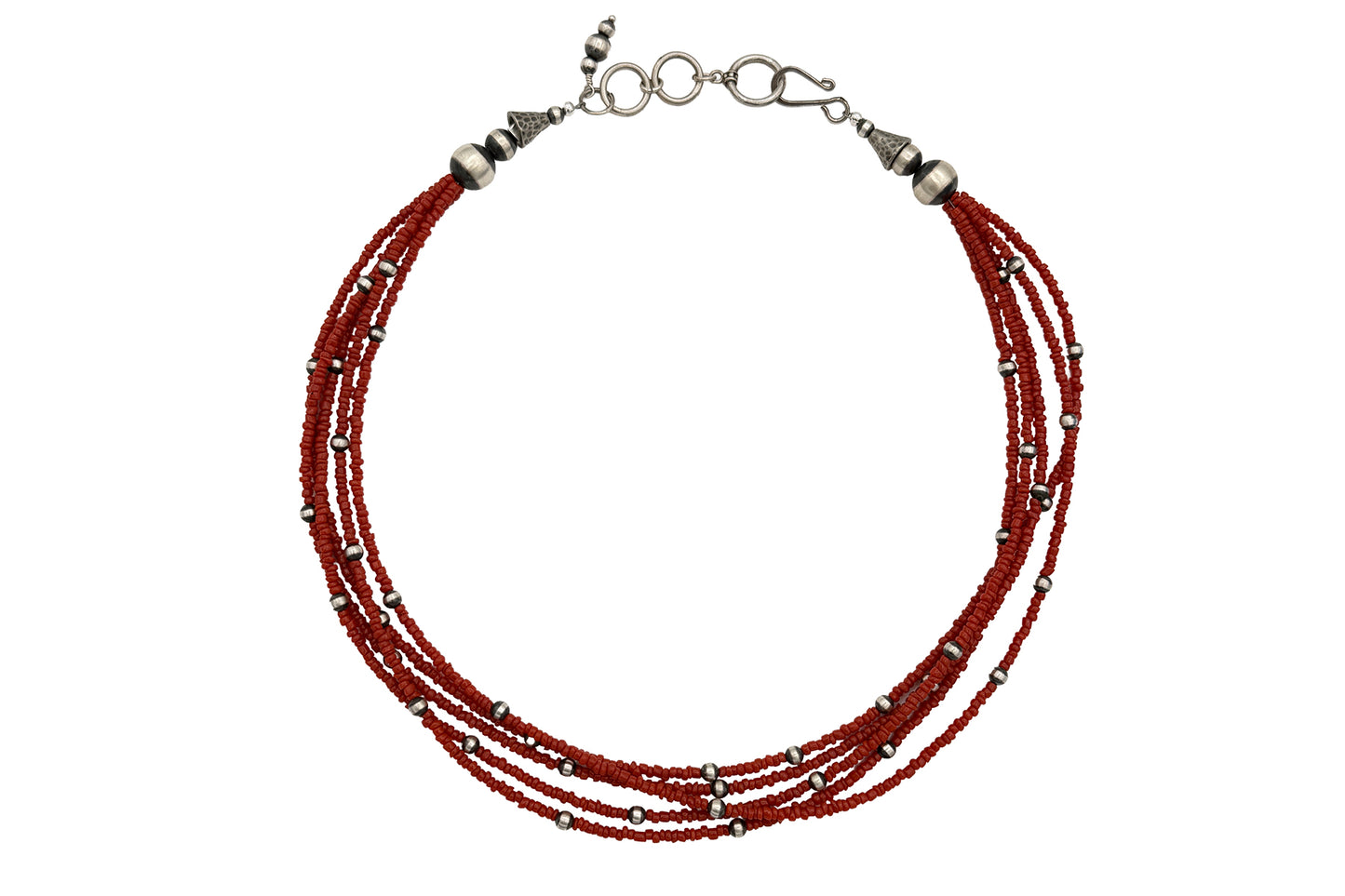 5 Strand Coral Necklace-Jewelry-Maria Goler Baca-Sorrel Sky Gallery