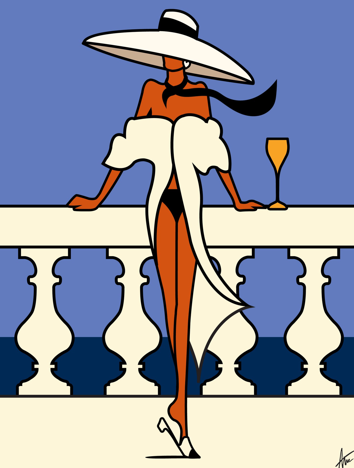 Blue Skies and Balustrades-Painting-Alan Walsh-Sorrel Sky Gallery