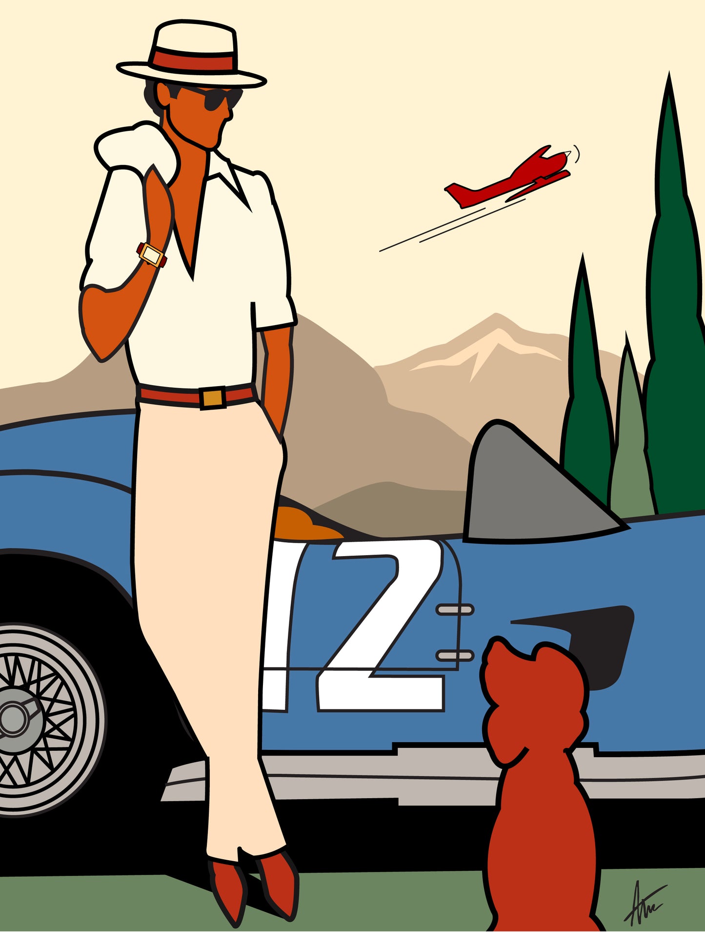 Boys Road Trip From Lake Como To The Mountains-Painting-Alan Walsh-Sorrel Sky Gallery