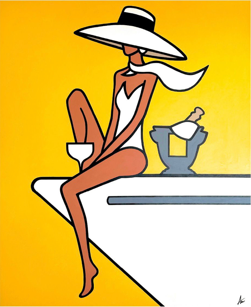 Champagne On The Ocean Breeze-Painting-Alan Walsh-Sorrel Sky Gallery