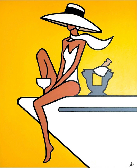 Champagne On The Ocean Breeze-Painting-Alan Walsh-Sorrel Sky Gallery