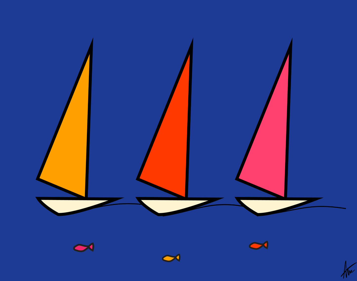 Sailing in Harmony-Painting-Alan Walsh-Sorrel Sky Gallery