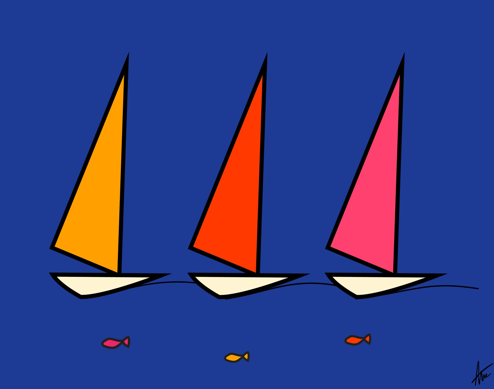 Sailing in Harmony-Painting-Alan Walsh-Sorrel Sky Gallery