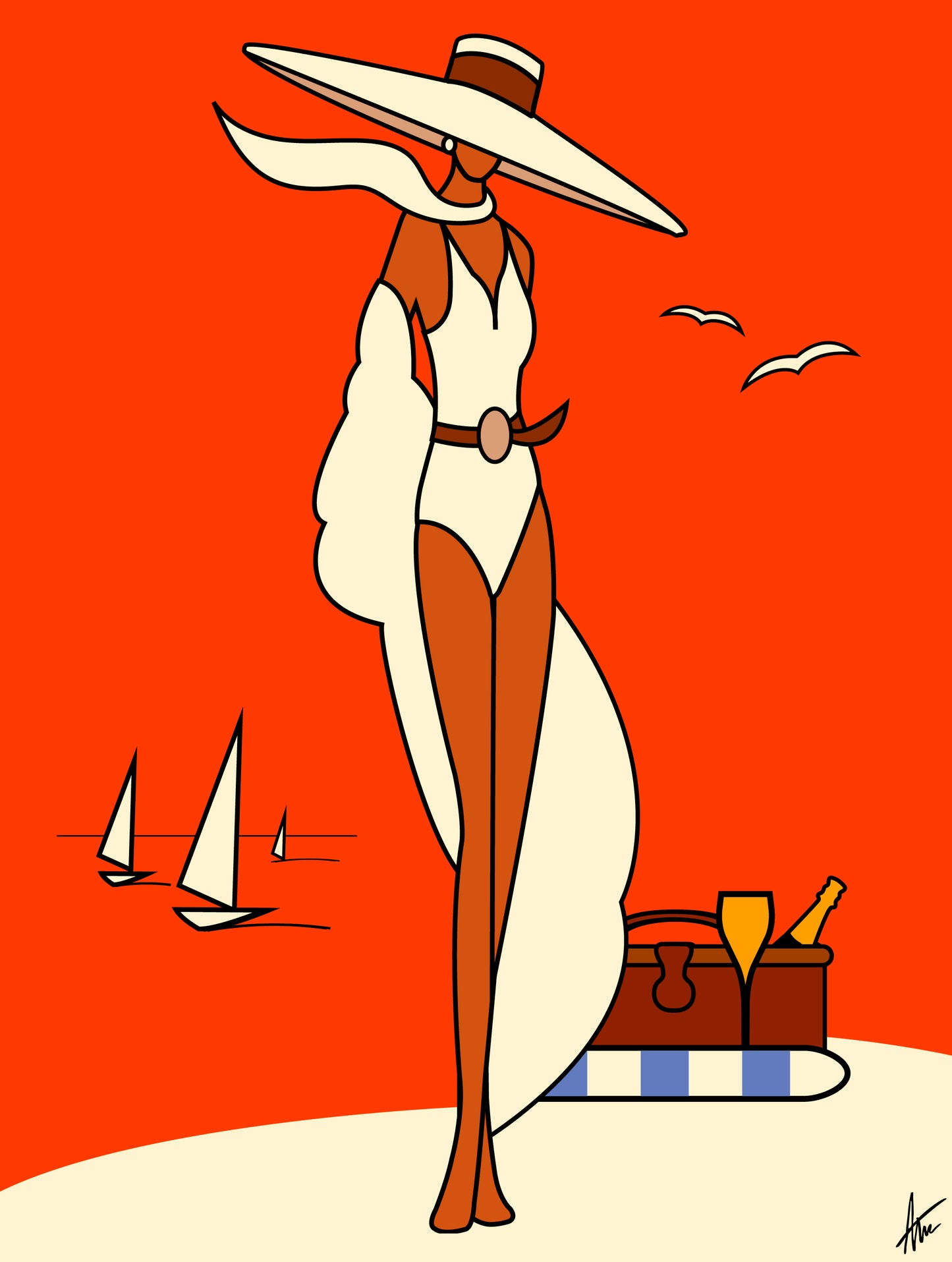 Sunset Picnics On The Beach-Painting-Alan Walsh-Sorrel Sky Gallery