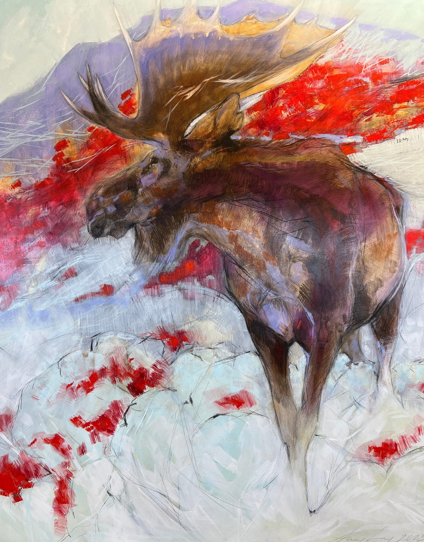Scarlet Monarch-Painting-Amy Lay-Sorrel Sky Gallery