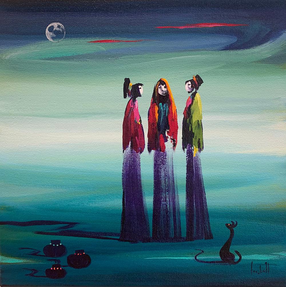Let's Gossip-Painting-Arlene LaDell Hayes-Sorrel Sky Gallery