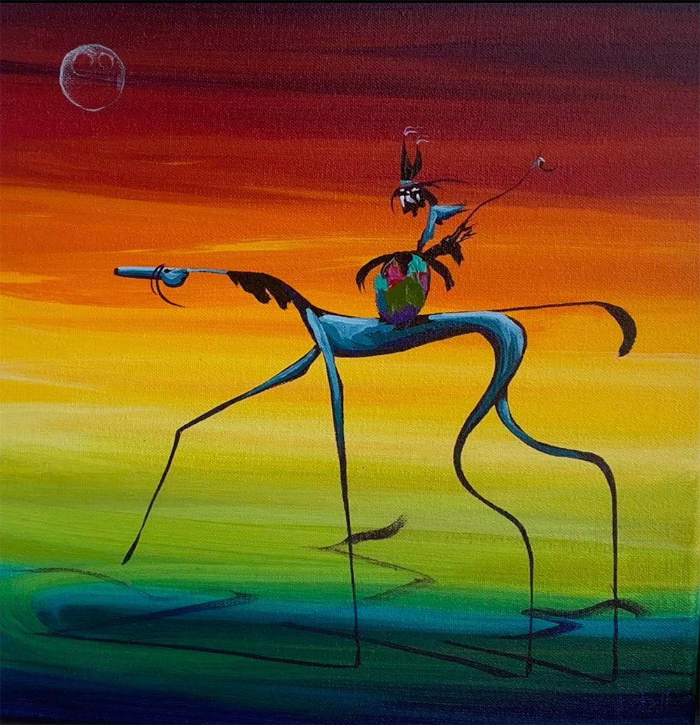 Sunset Ride #4-Painting-Arlene LaDell Hayes-Sorrel Sky Gallery