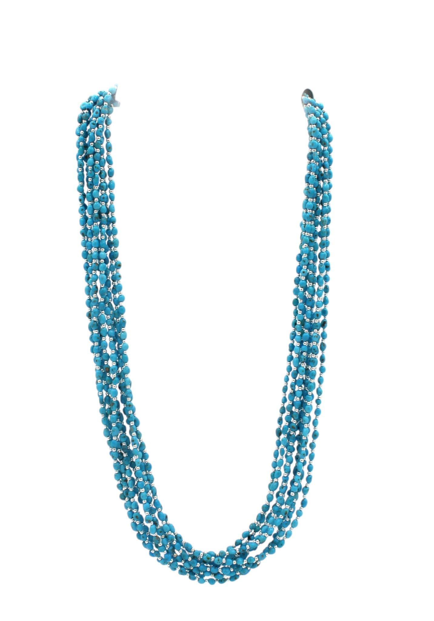 10 Strand Sleeping Beauty Turquoise Necklace-Jewelry-Artie Yellowhorse-Sorrel Sky Gallery