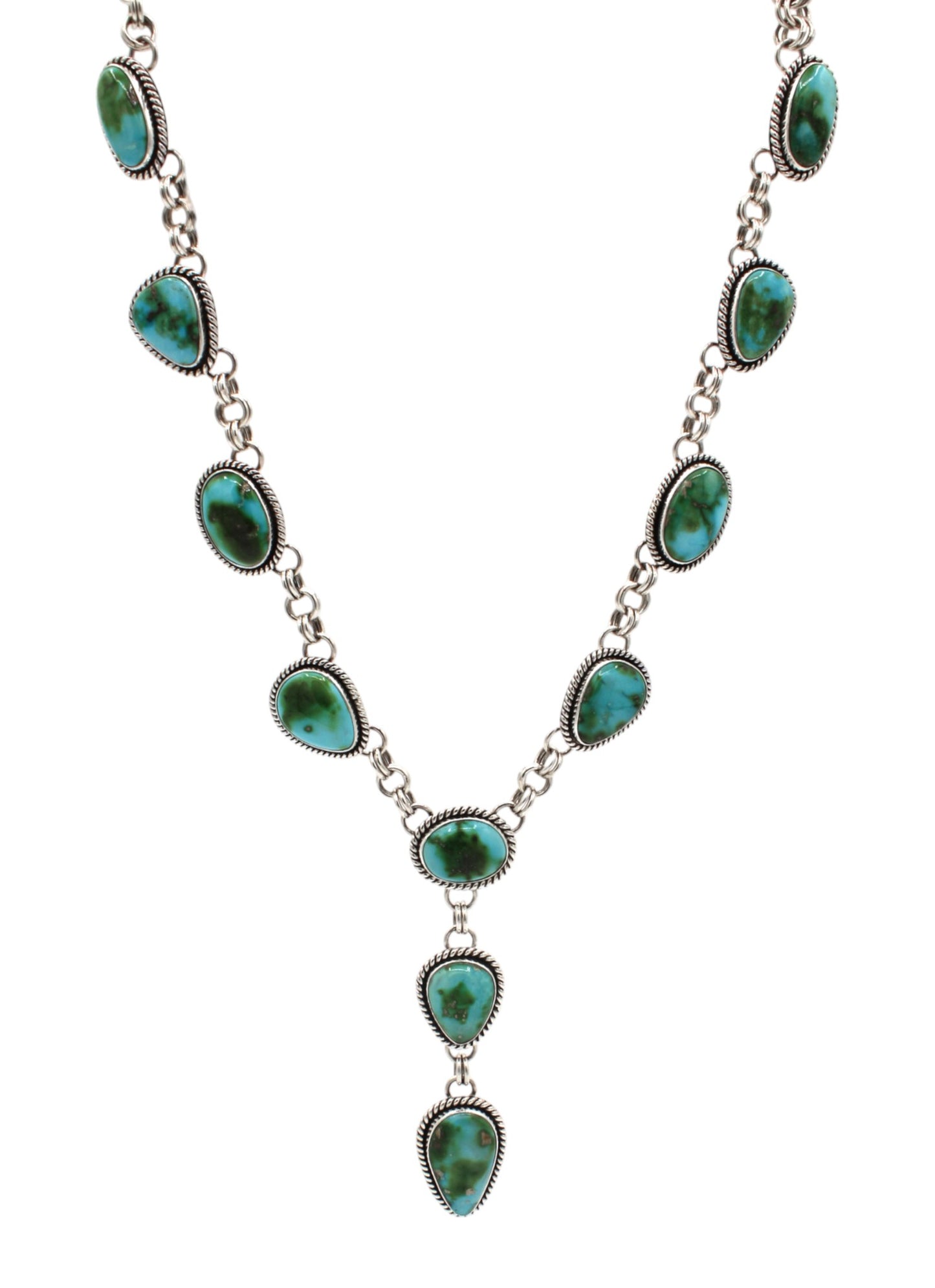 11 Stone Sonoran Gold Turquoise Necklace-Jewelry-Artie Yellowhorse-Sorrel Sky Gallery