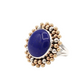 14K Gold/Silver Lapis Ring-Jewelry-Artie Yellowhorse-Sorrel Sky Gallery