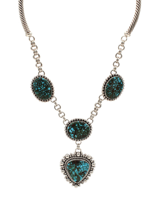 4 Stone Kingman Turquoise Necklace-Jewelry-Artie Yellowhorse-Sorrel Sky Gallery