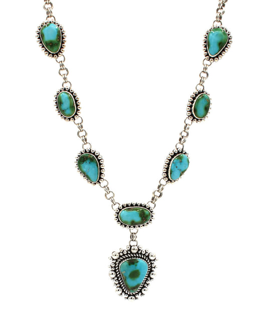 8 Stone Sonoran Gold Turquoise Necklace-Jewelry-Artie Yellowhorse-Sorrel Sky Gallery
