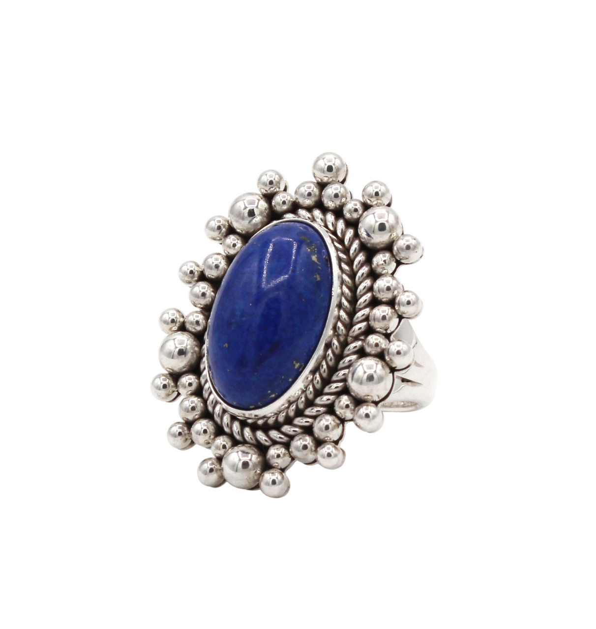 Bead Design Lapis Ring-Jewelry-Artie Yellowhorse-Sorrel Sky Gallery