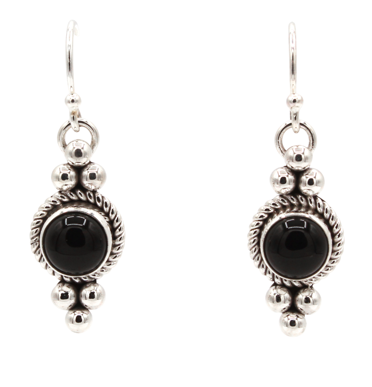 Black Onyx Drop Earrings-Jewelry-Artie Yellowhorse-Sorrel Sky Gallery